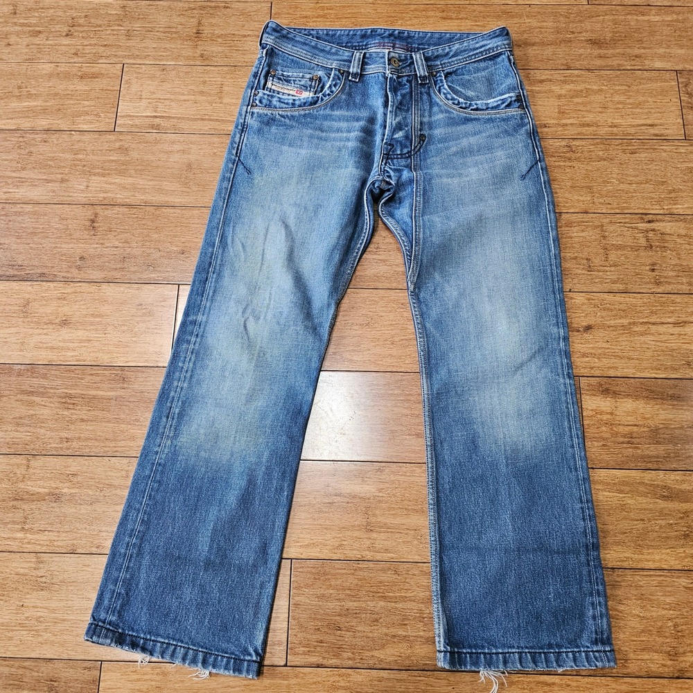 Vintage Diesel Lemmen Jeans Mens Sz 30x29 Blue Selvedge Made in Italy Button Fly